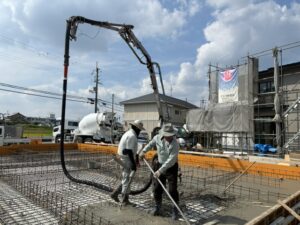 奈良市T様邸・新築工事｜基礎ベース打設を実施しました